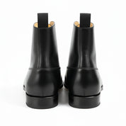 back-view - Men's Black Leather Tuxedo Boots
