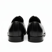 back-view - Men's Black Leather Tuxedo Dress Shoes
