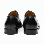back-view - Men's Black Leather Tuxedo Oxford Dress Shoes