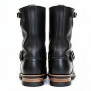 back-view - Men's Black Leather Work Boots
