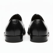 Men's Black Oxford Leather Dress Shoes - back-view