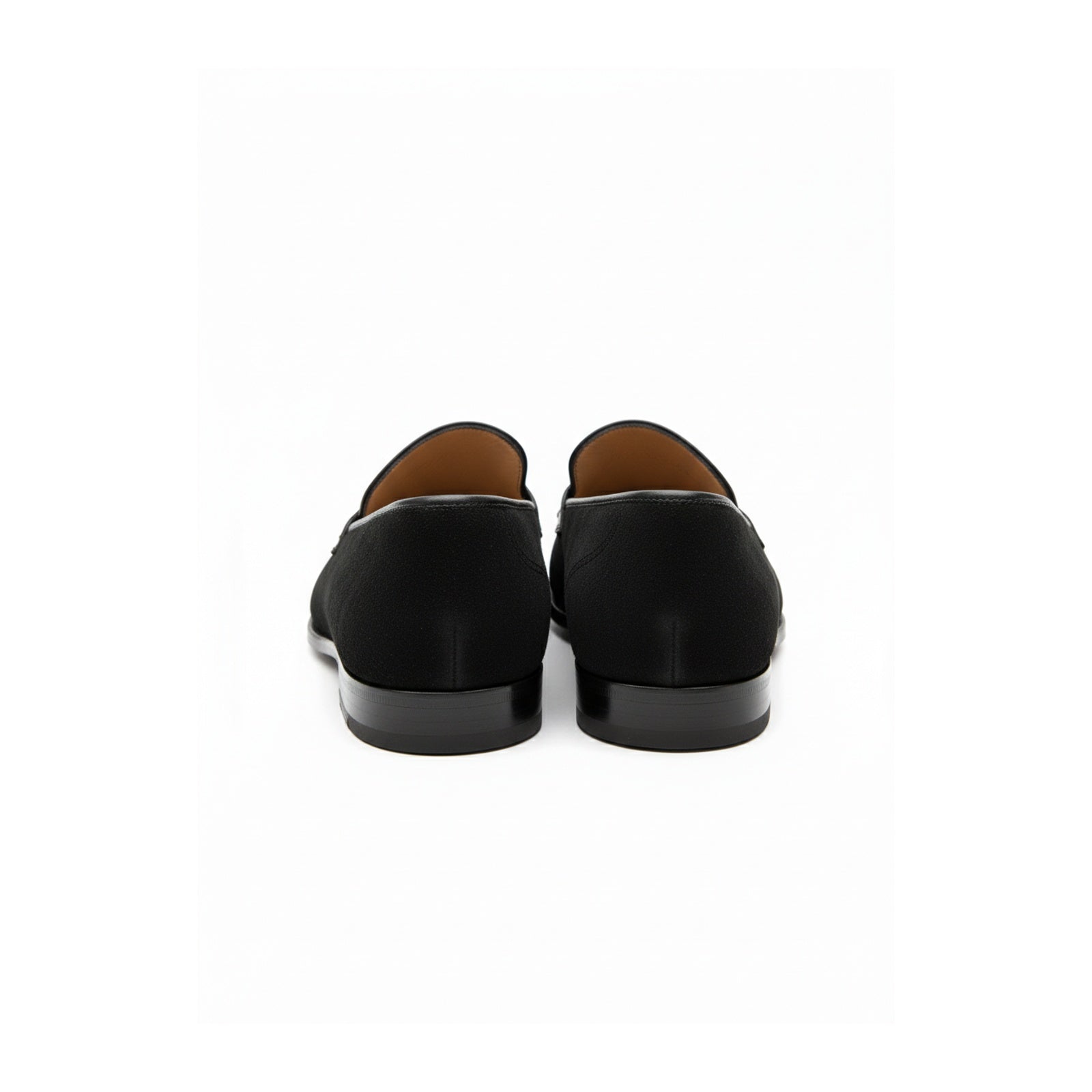 back-view - Men's Black Suede Moccasin Shoes