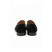 back-view - Men's Black Suede Moccasin Shoes