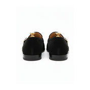 back-view - Men's Black Suede Monk Shoes