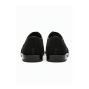 back-view - Men's Black Suede Oxford Dress Shoes