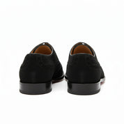 back-view - Men's Black Suede Oxford Dress Shoes
