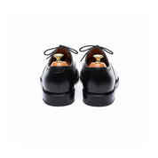 Men's Black Leather Wingtip Oxford Dress Shoes - back-view