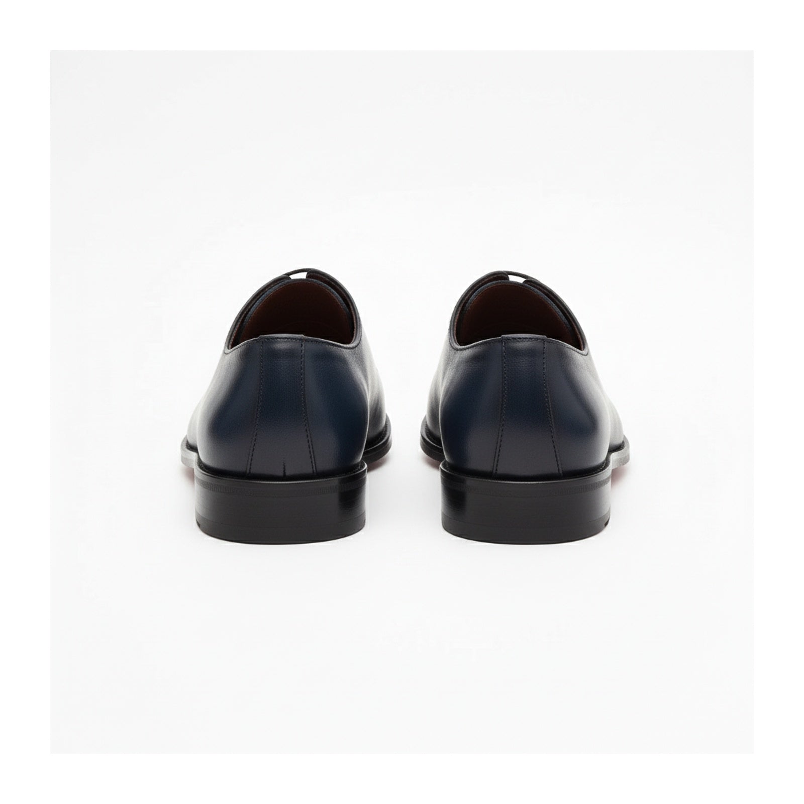 back-view - Men's Blue Leather Oxford Dress Shoes