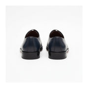 back-view - Men's Blue Leather Oxford Dress Shoes