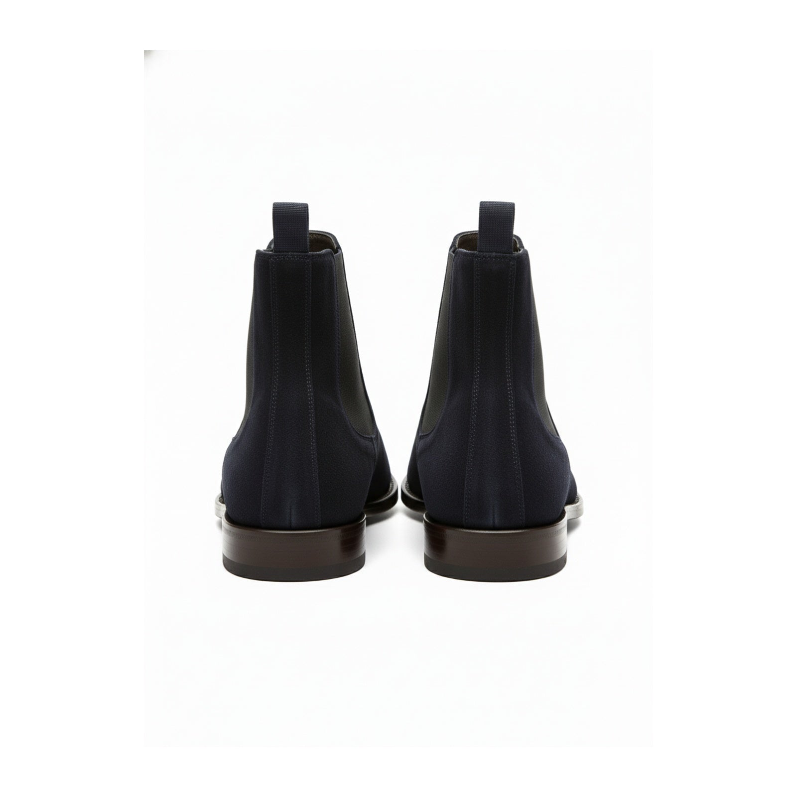 back-view - Men's Blue Suede Chelsea Boots