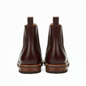 back-view - Men's Brogue Chelsea Leather Boots