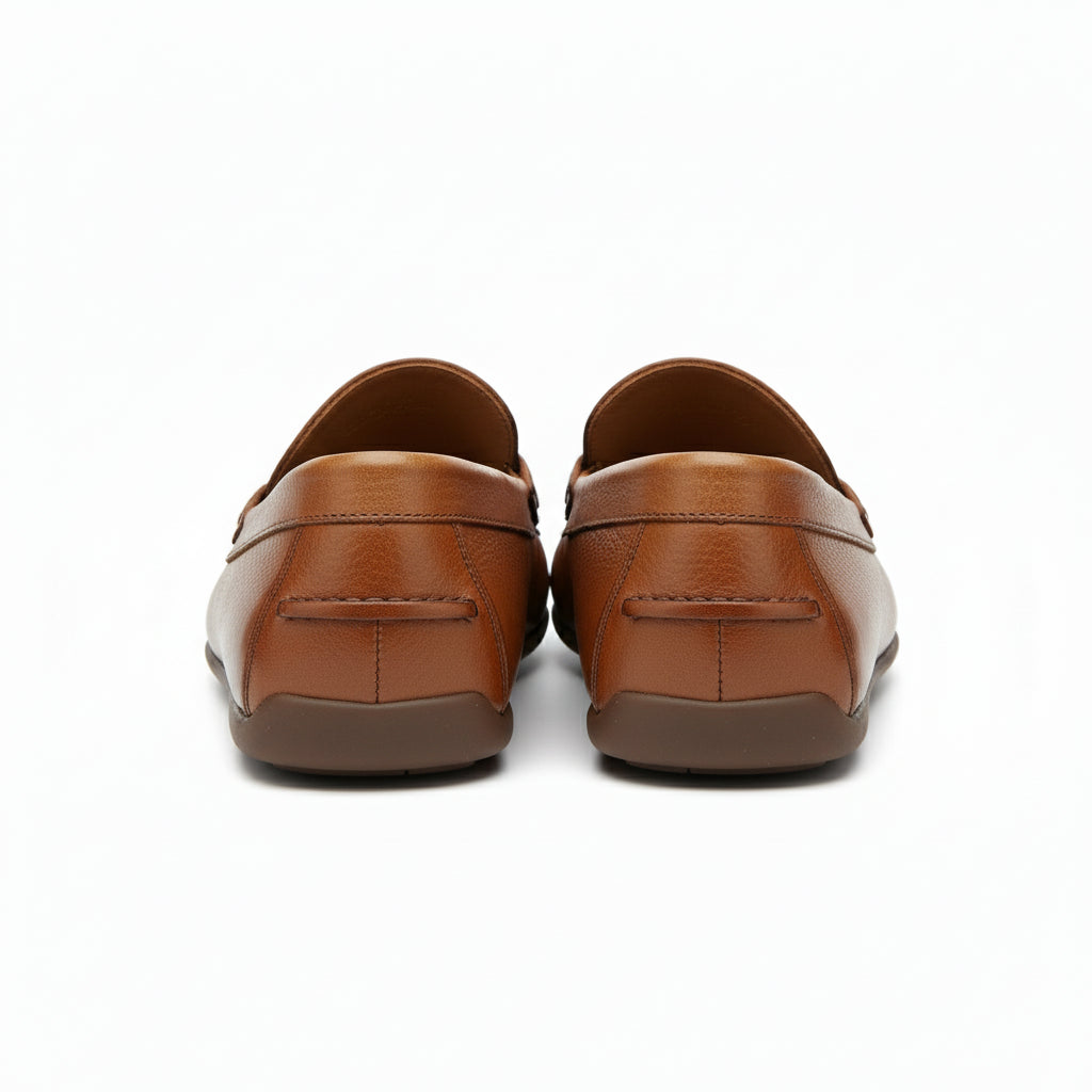 back-view - Men's Brown Casual Loafer Suede Shoes