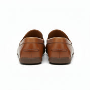 back-view - Men's Brown Casual Loafer Suede Shoes
