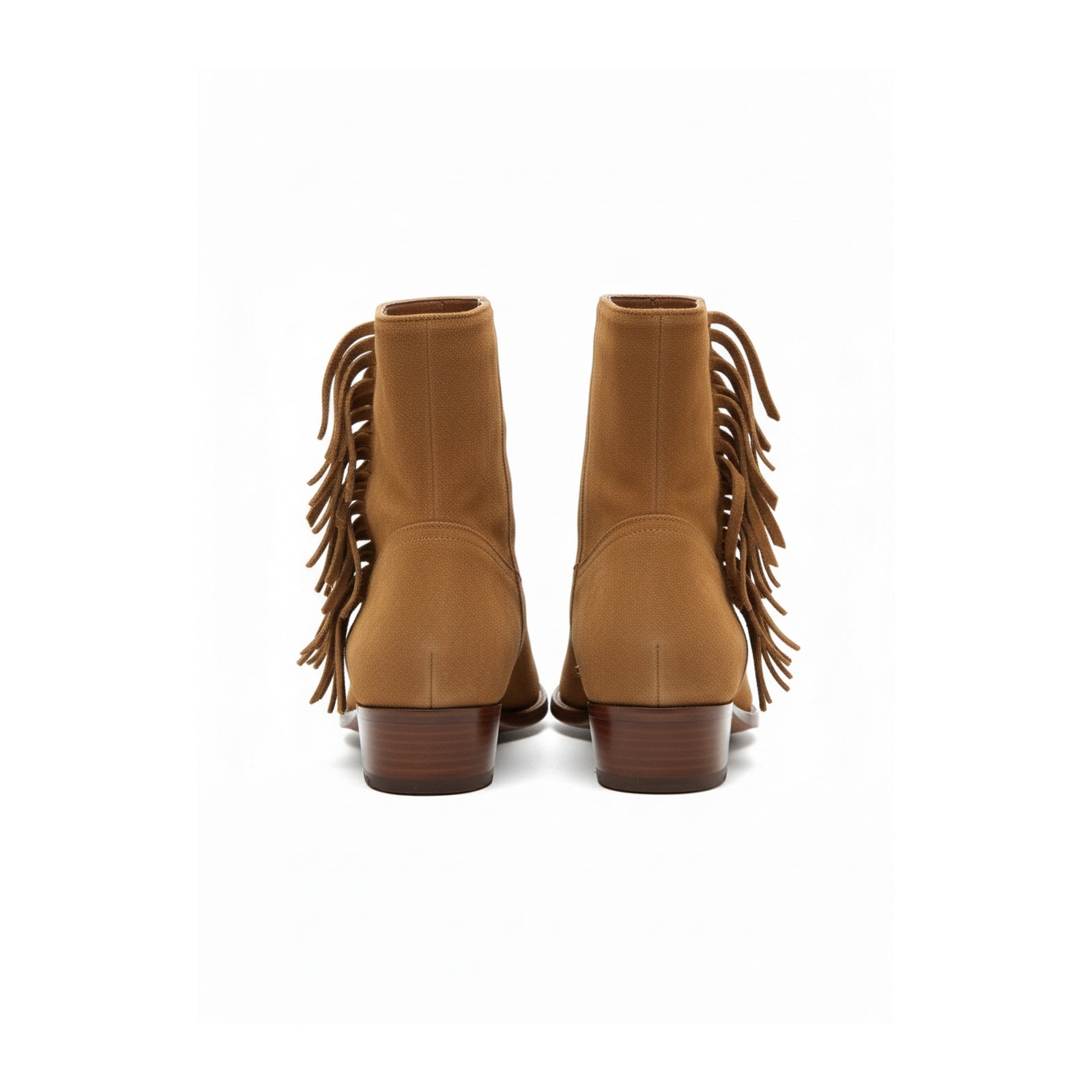 back-view - Men's Brown Leather Ankle Boots
