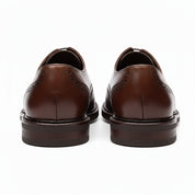 back-view - Men's Brown Leather Brogue Dress Shoes
