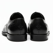 back-view - Men's Brown Leather Brogue Dress Shoes