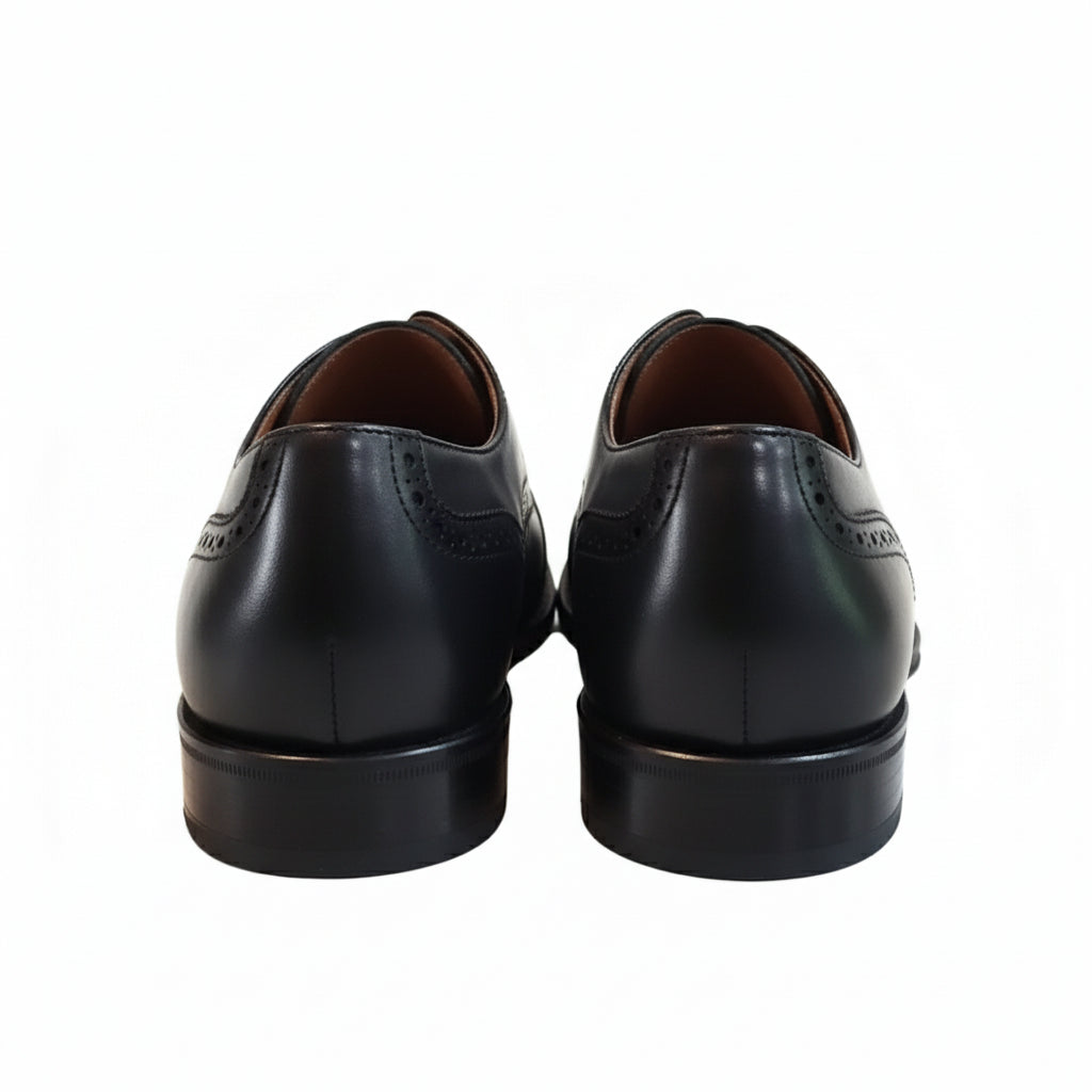 back-view - Men's Brown Leather Brogue Dress Shoes