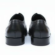back-view - Men's Brown Leather Brogue Dress Shoes
