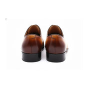 back-view - Men's Brown Leather Brogue Dress Shoes