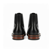 back-view - Men's Brown Leather Brogue Lace-up Boots
