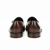 back-view - Men's Brown Leather Brogue Loafers