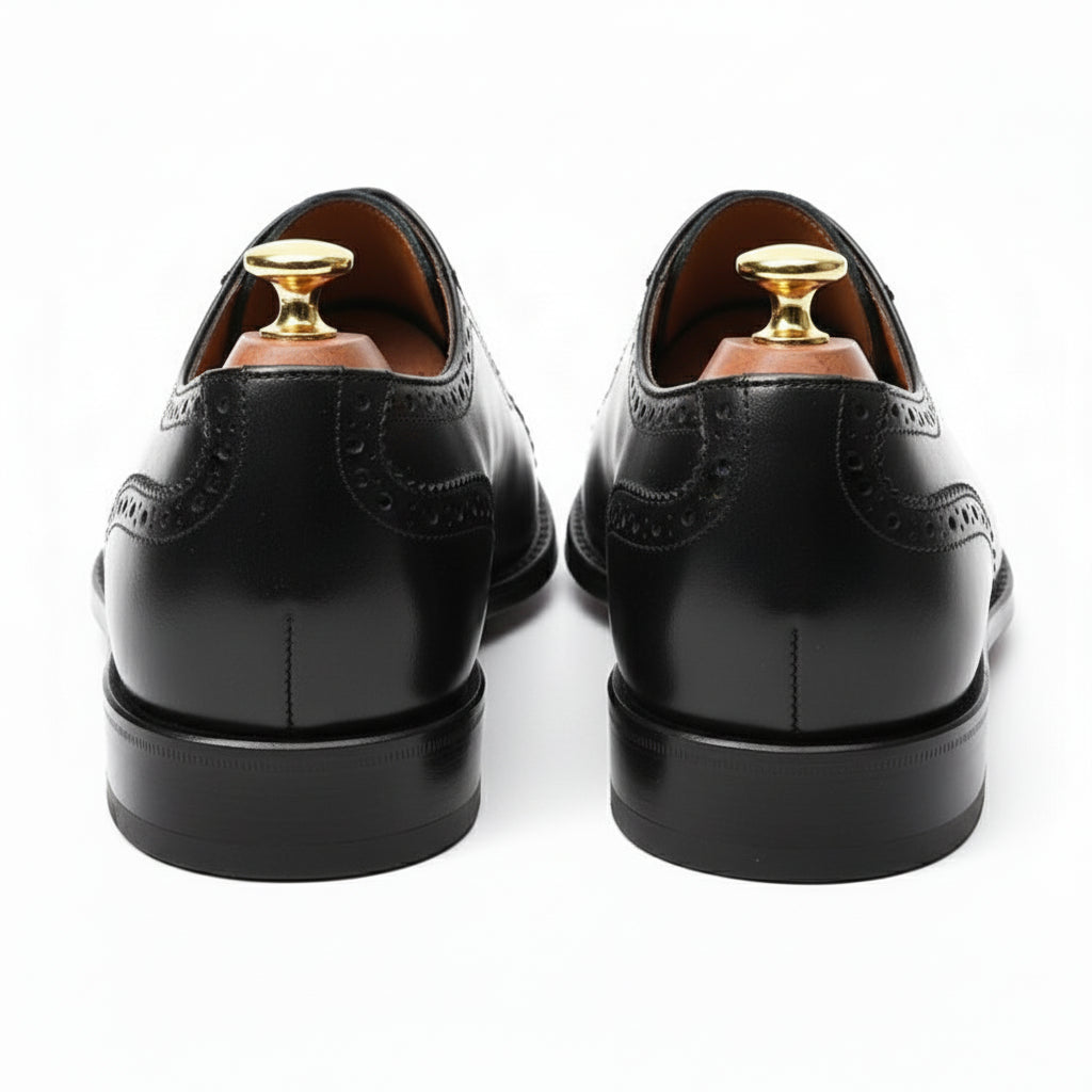 back-view - Men's Brown Leather Brogue Shoes