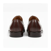 back-view - Men's Brown Leather Cap-Toe Oxford Shoes