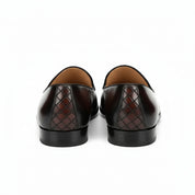 back-view - Men's Brown Leather Casual Loafers
