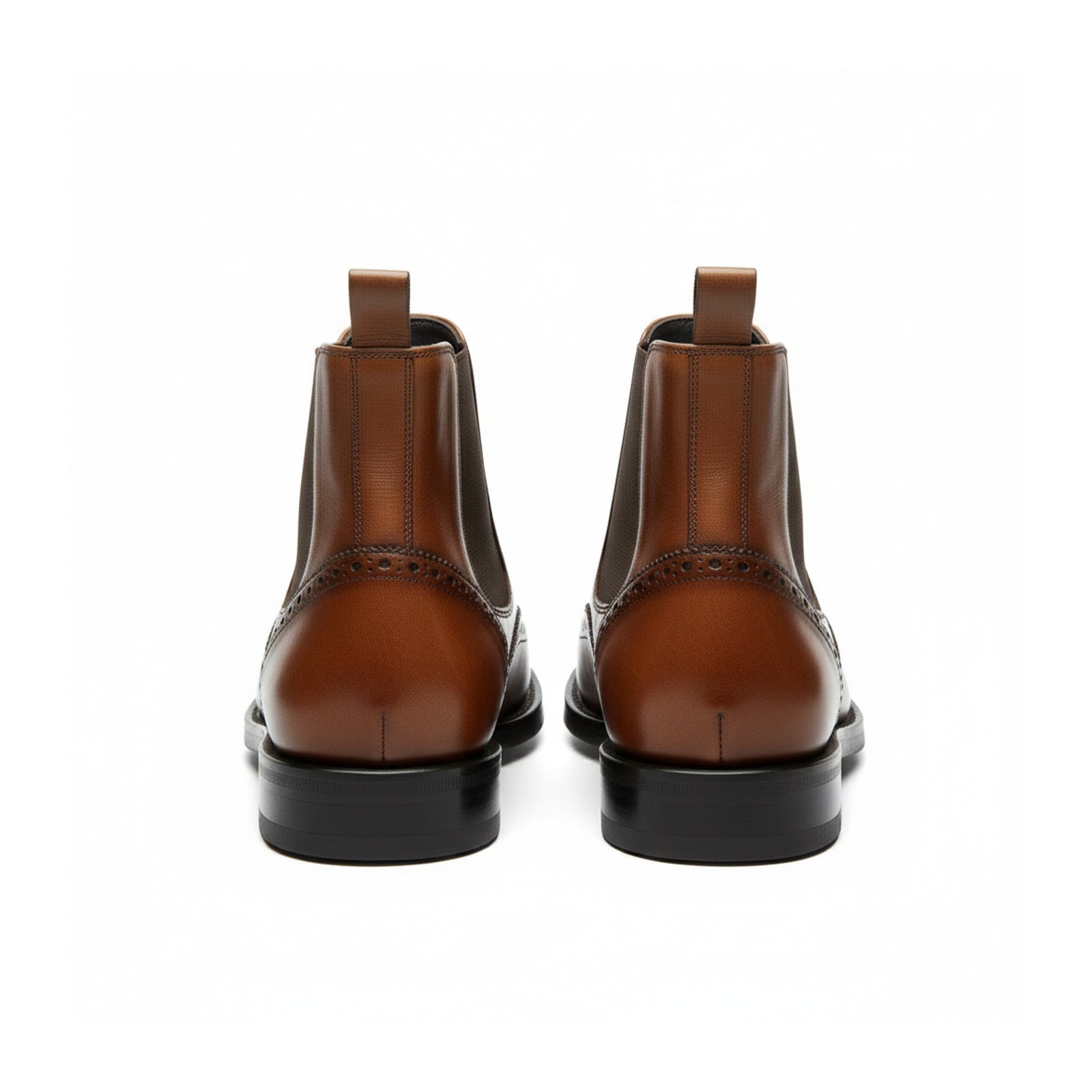 back-view - Men's Brown Leather Chelsea Boots