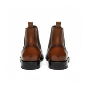 back-view - Men's Brown Leather Chelsea Boots