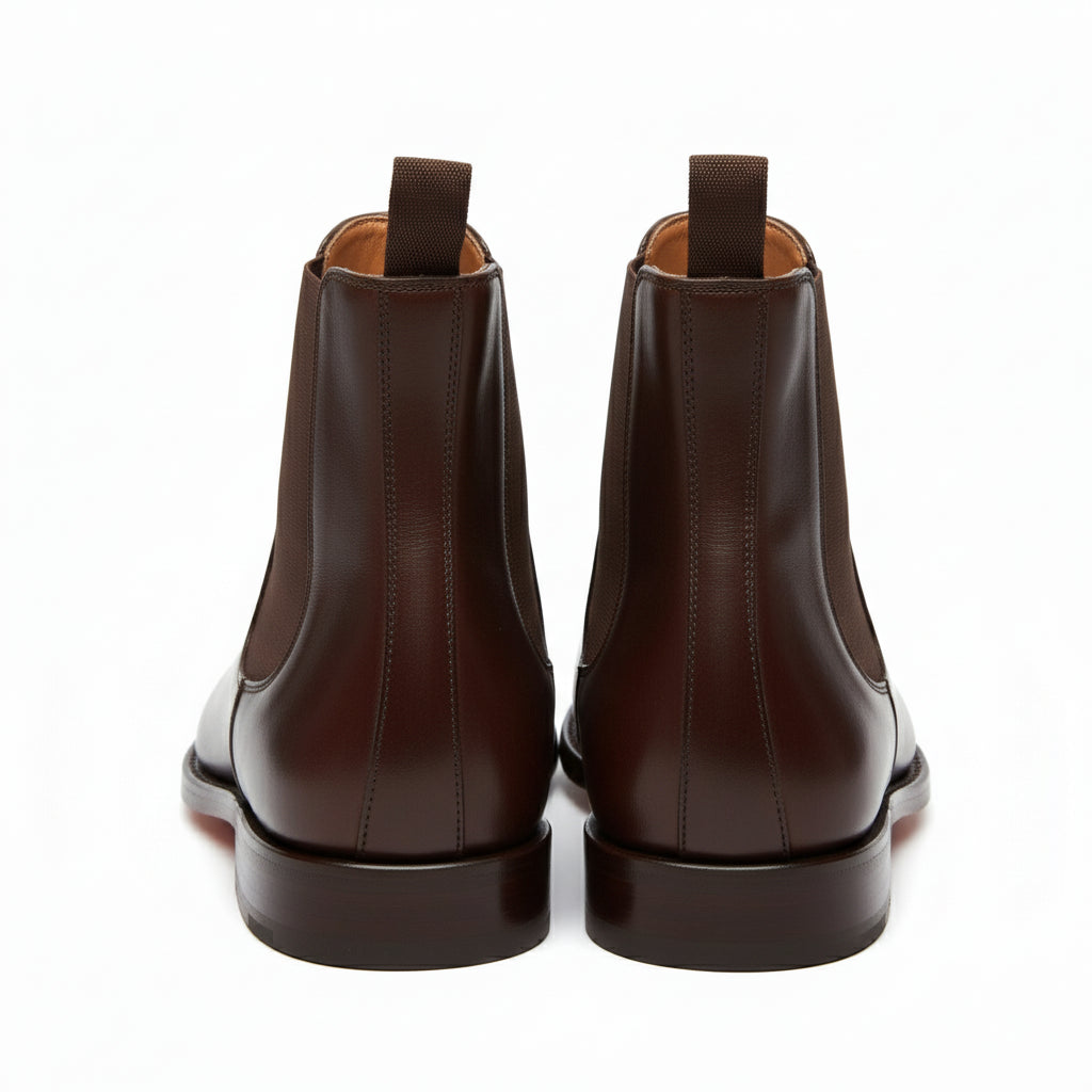 back-view - Men's Brown Leather Chelsea Boots
