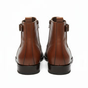 back-view - Men's Brown Leather Chelsea Boots