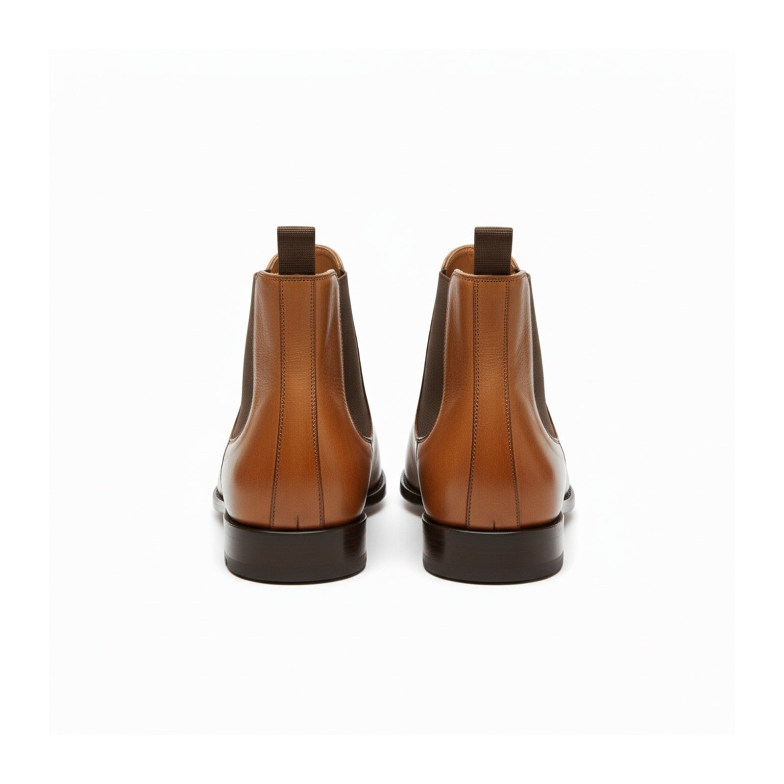 back-view - Men's Brown Leather Chelsea Boots