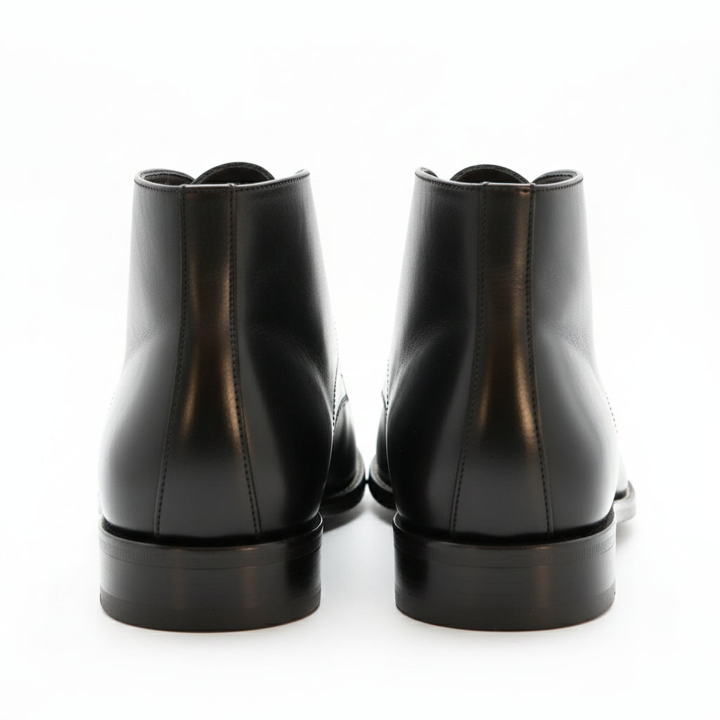 back-view - Men's Brown Leather Chukka Ankle Boots