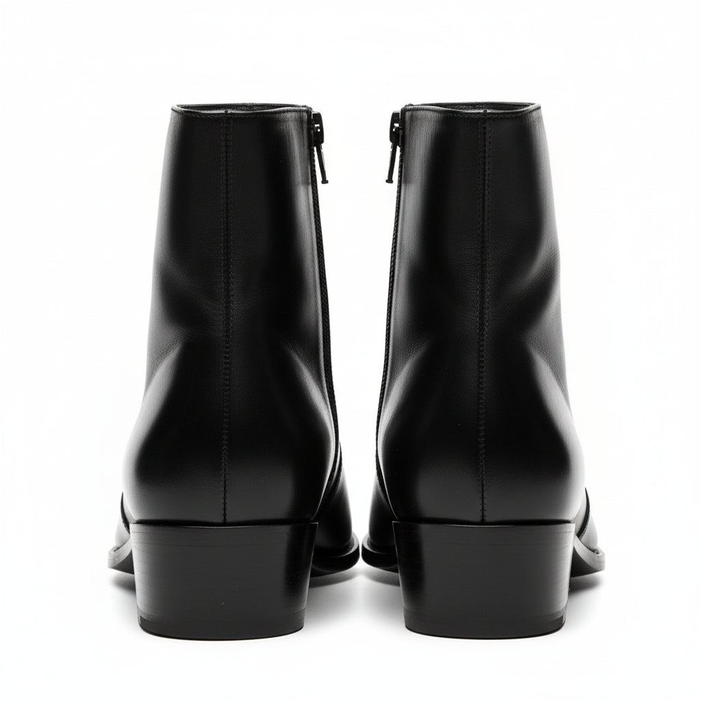 back-view - Men's Brown Leather Classic Boots