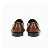 back-view - Men's Brown Leather Classic Loafer Shoes