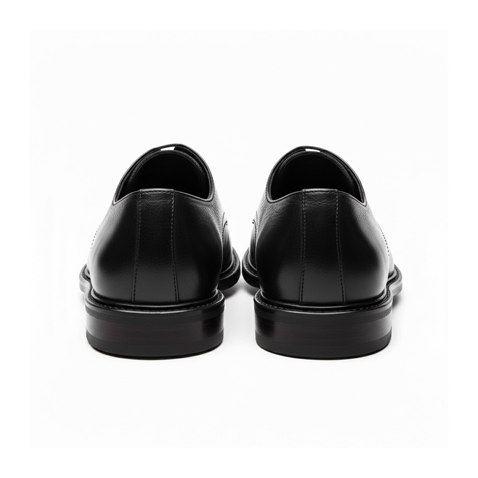 back-view - Men's Brown Leather Derby Shoes