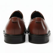 back-view - Men's Brown Leather Derby Shoes