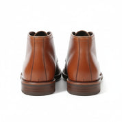 back-view - Men's Brown Leather Dress Boots