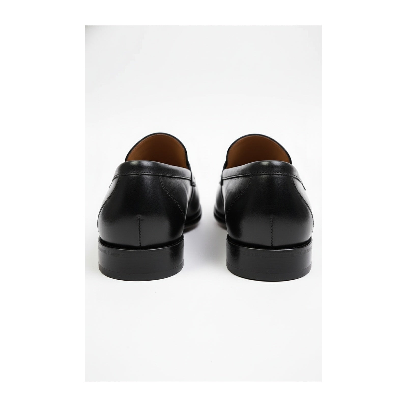 back-view - Men's Brown Leather Dress Moccasins