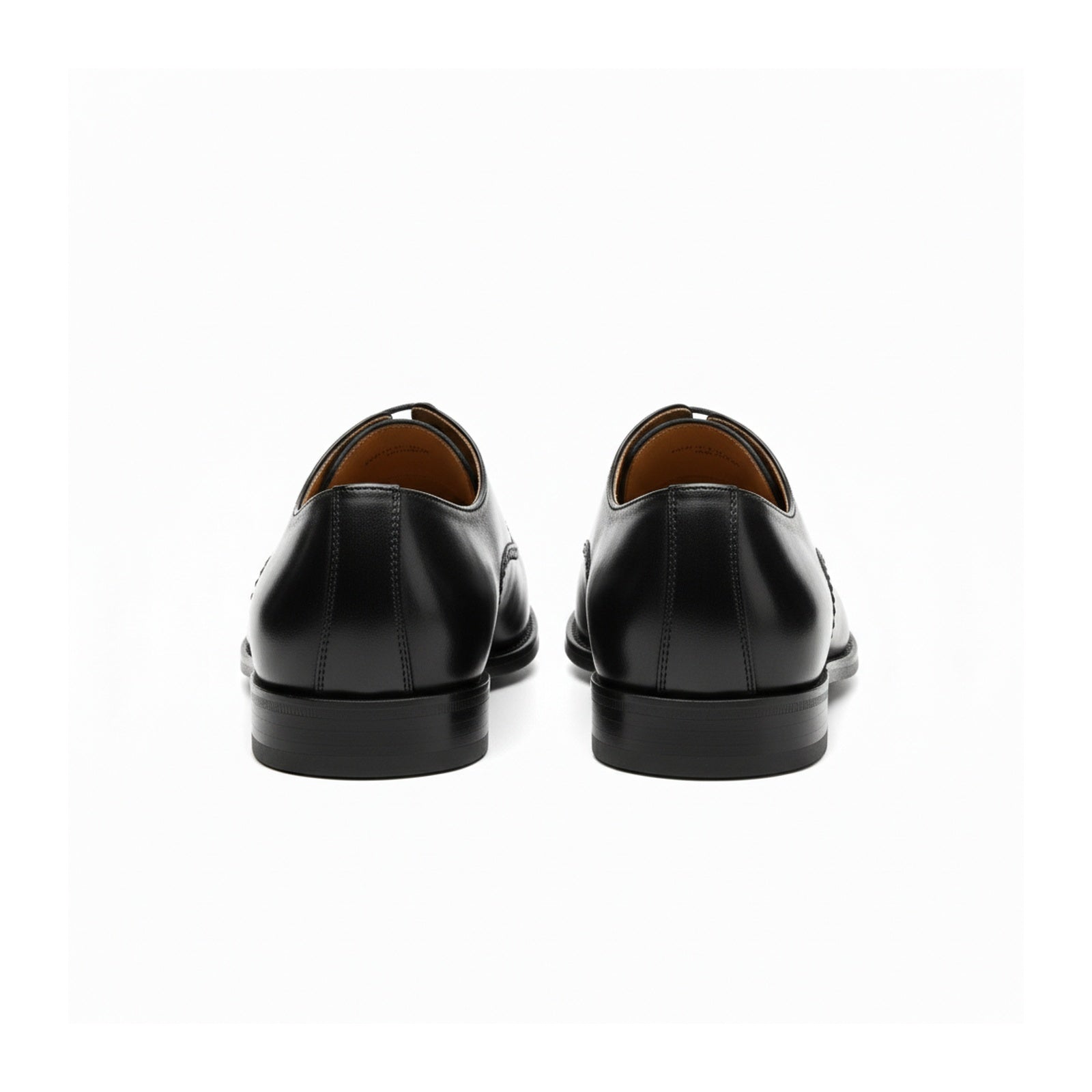 back-view - Men's Brown Leather Dress Oxfords