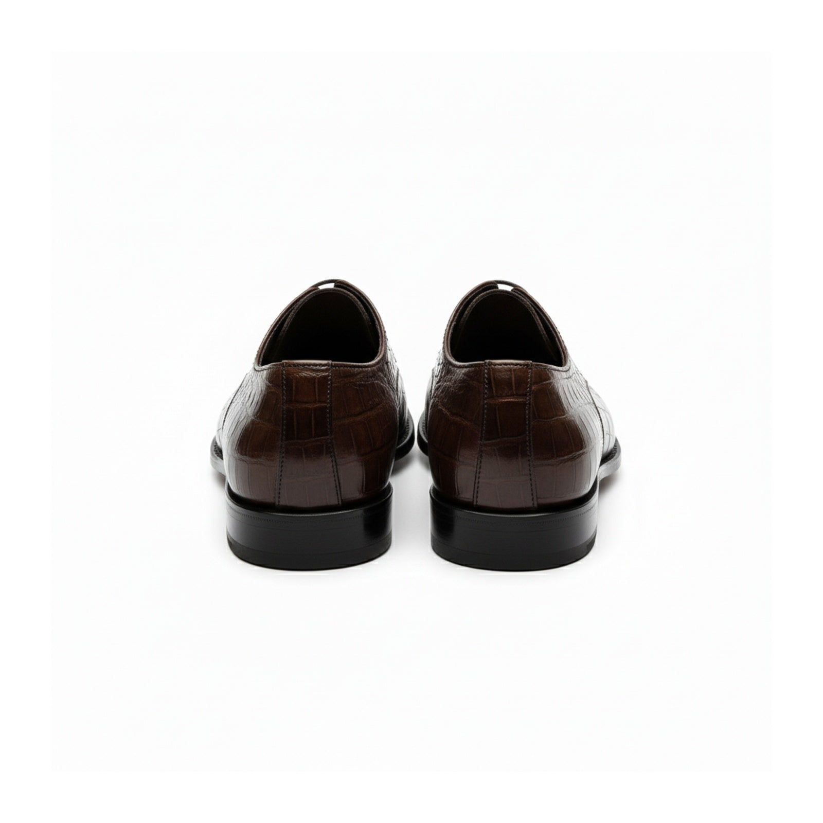 back-view - Men's Brown Leather Dress Shoes