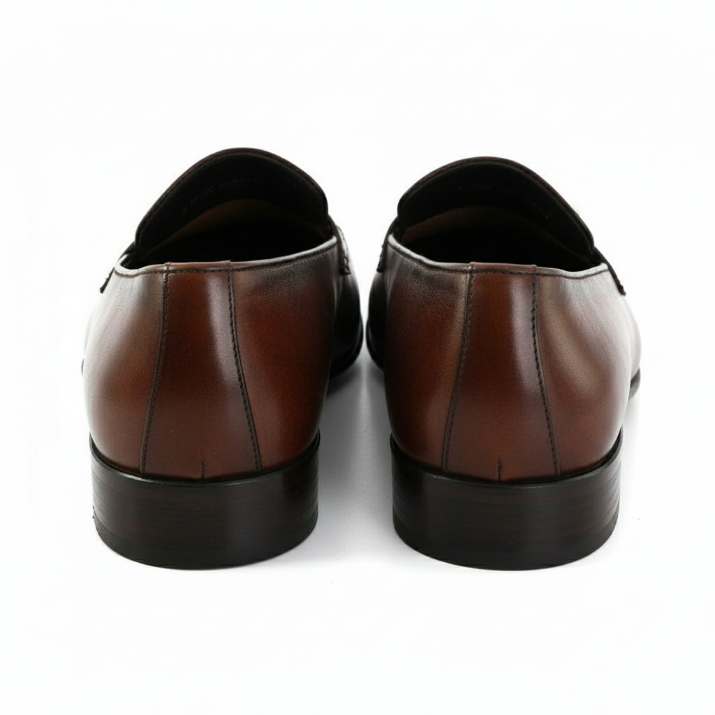 back-view - Men's Brown Leather Formal Shoes