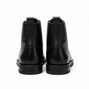 back-view - Men's Brown Leather Lace-Up Boots
