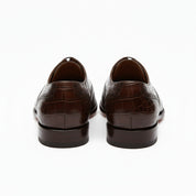 back-view - Men's Brown Leather Lace-Up Oxford Shoes