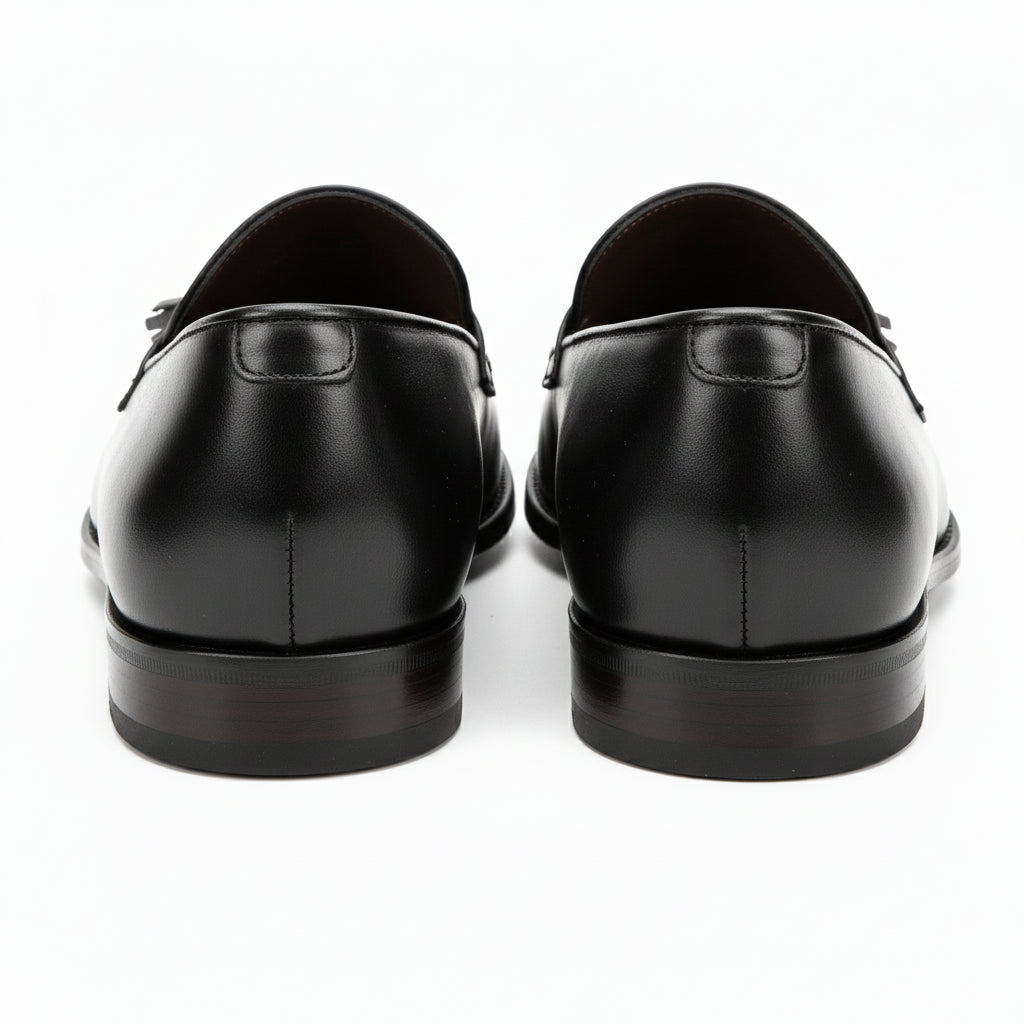 back-view - Men's Brown Leather Loafers