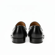 back-view - Men's Brown Leather Moc-Toe Loafers