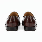 back-view - Men's Brown Leather Moccasins