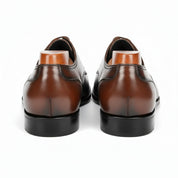 back-view - Men's Brown Leather Oxford Dress Shoes