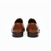 back-view - Men's Brown Leather Oxford Dress Shoes